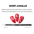 Pinceau Nail Art Short Angular – Détails & Nail Art | Beautilux NB-03