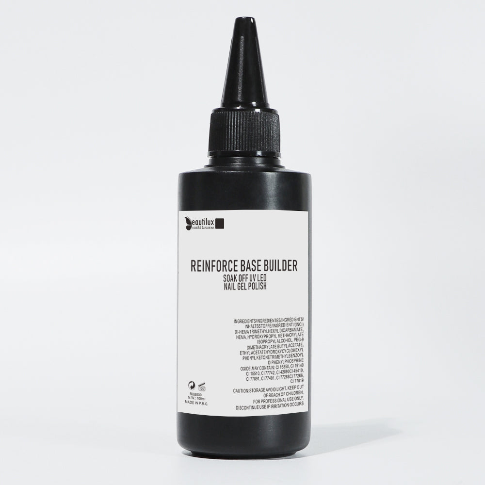 Recharge Base Builder Renforcée 100 ml | Format Économique Gel Gainant | Beautilux BUB000-100