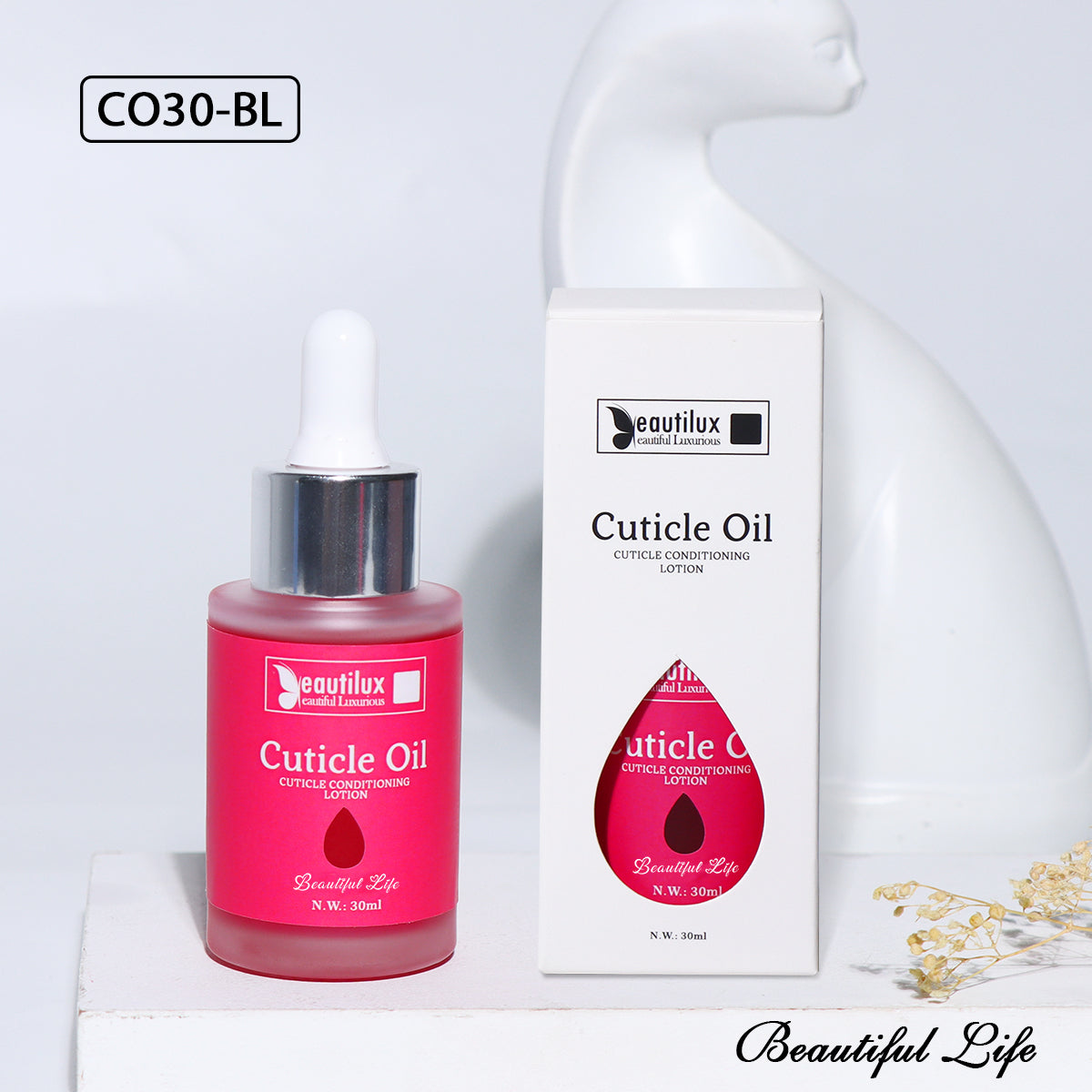 Huile à Cuticules Beautiful Life 30ml – Soin Nourrissant Ongles 100% Naturel | Beautilux CO30-BL