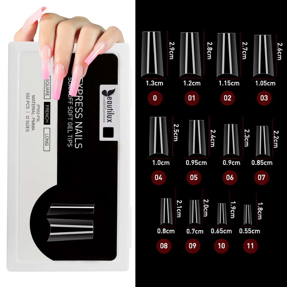 Demi-capsule 552Pcs Carré long JP552-FSL
