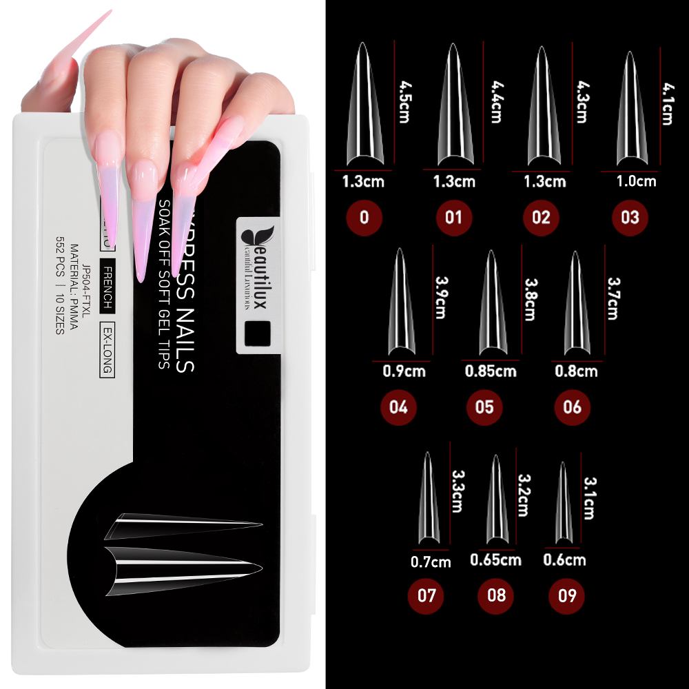 Demi-Capsule 552 PCS Stiletto Extra long JP504-FTXL