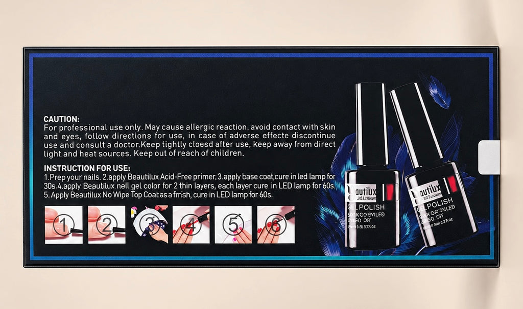 Kit 6 Vernis Semi-Permanent 10 ml – Nudes & Violets | Beautilux K01
