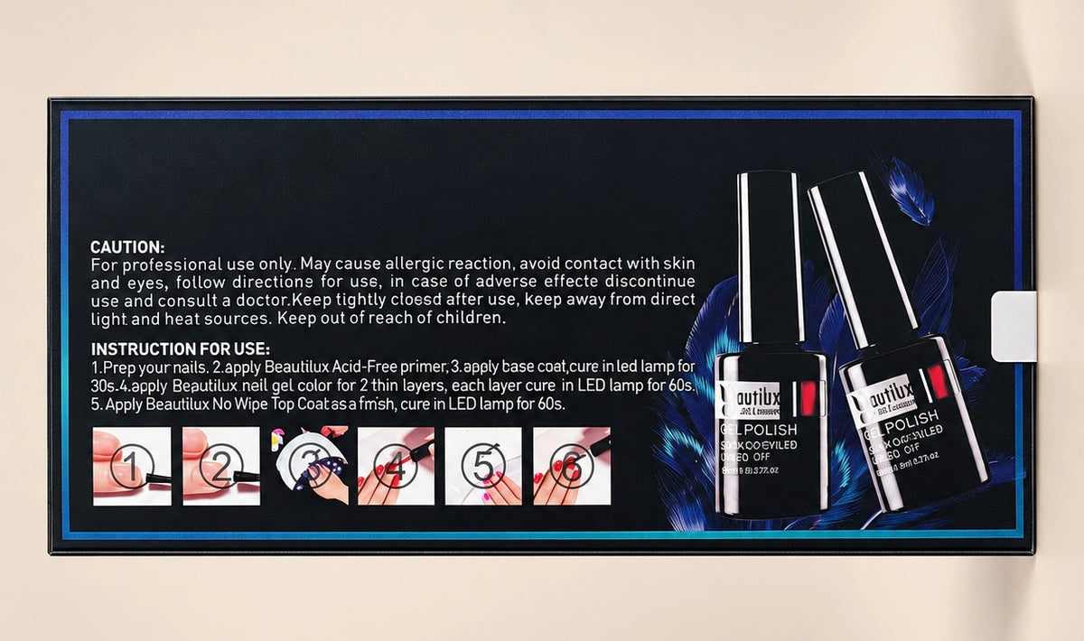 Kit 6 Vernis Semi-Permanent 10 ml – Nudes & Violets | Beautilux K01