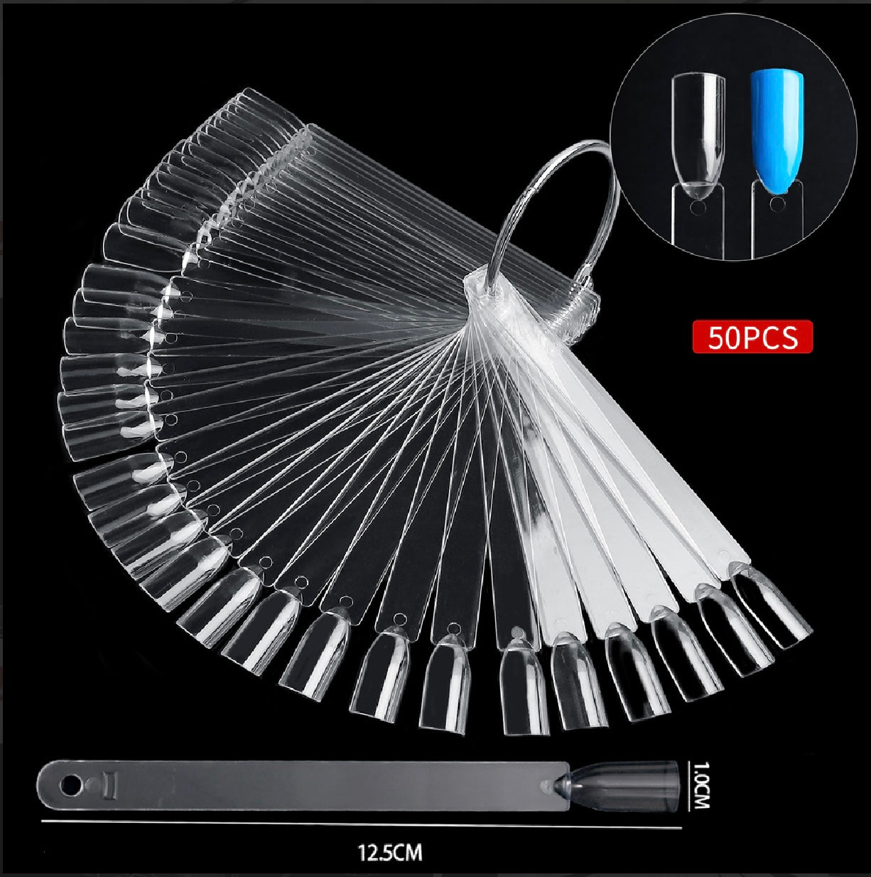 Nuancier carré transparent 50pcs JP50-01