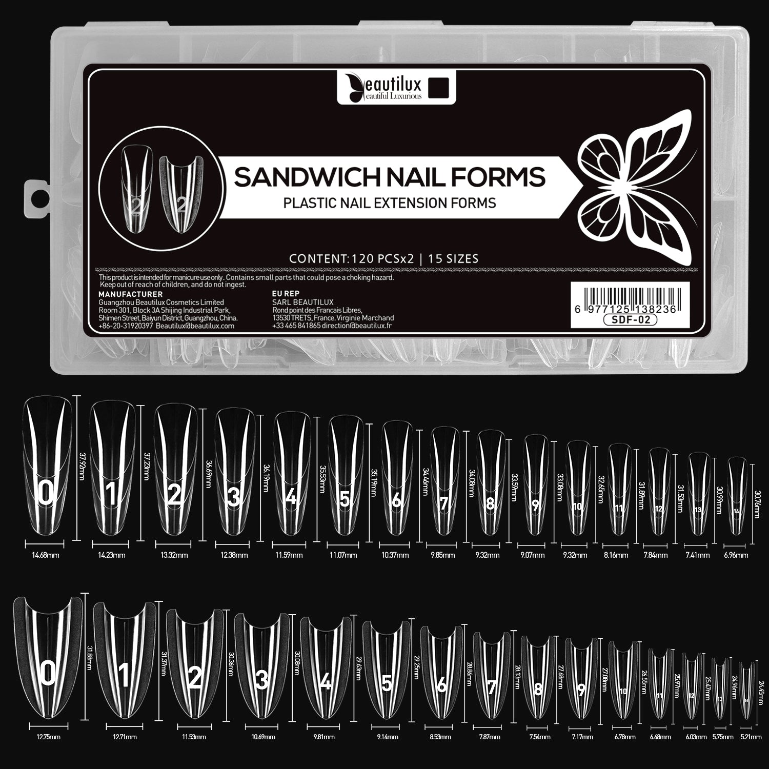 Capsule POPIT sandwich 15 Tailles 120PCS SDF -02