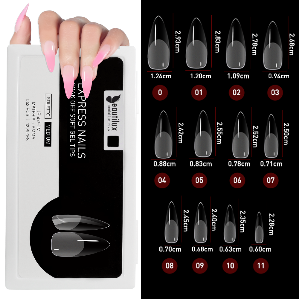 Capsule Américaine Stiletto Médium 552Pcs JP552-TM