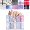Foil de Transfert Nail Art 10 Styles – Décoration Ongles | Beautilux XKZ-12