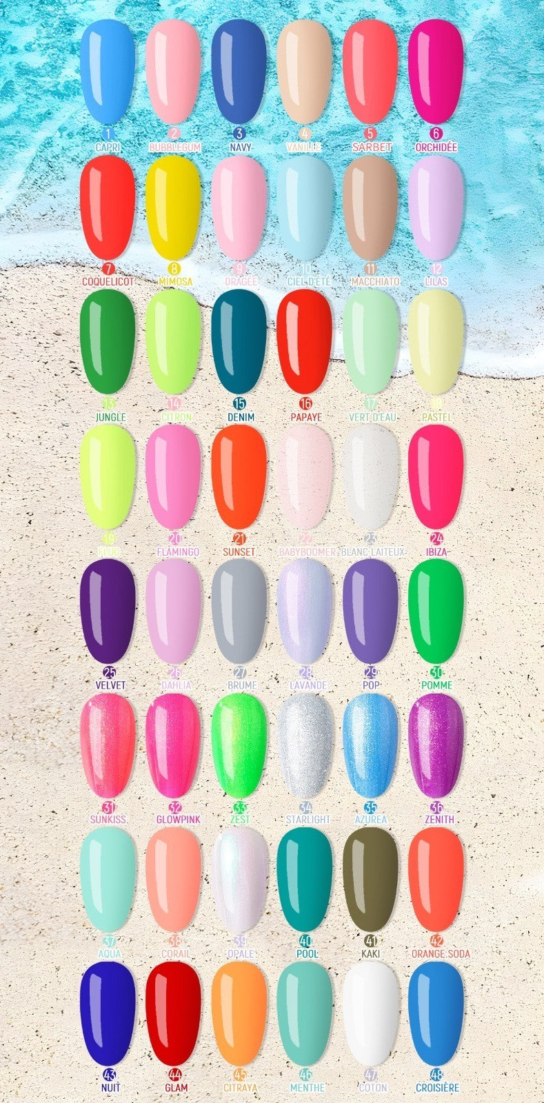 Coffret Collector Hello Summer - Beautilux 48 vernis semi permanent